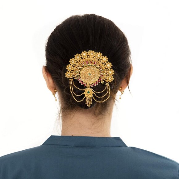 Indian Traditional Style hair accessory Khopa Ambada pin - Picture 3 of 4